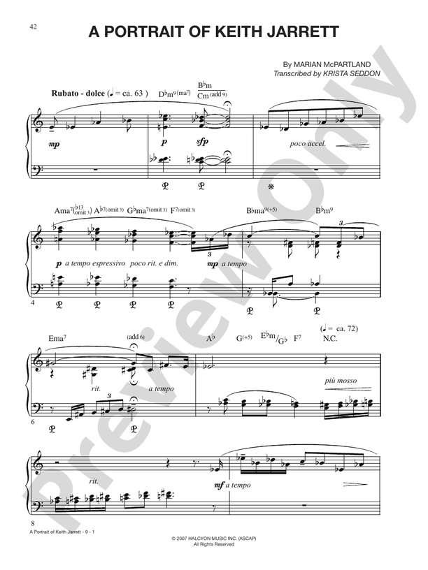 A Portrait of Keith Jarrett - Piano (Digital Download)