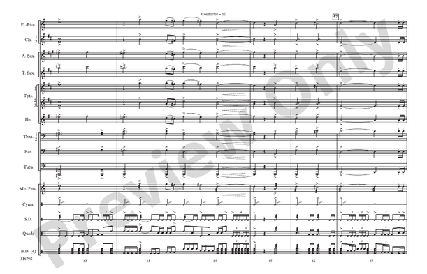Silverado – Marching Band Conductor Score & Parts (Digital Download)