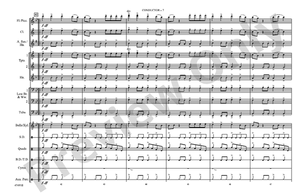 High Hopes (Arr. Doug Adams) – Marching Band Conductor Score & Parts (Digital Download)