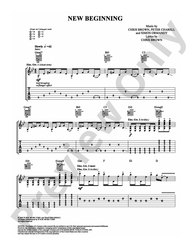 New Beginning - Guitar TAB (Digital Download)