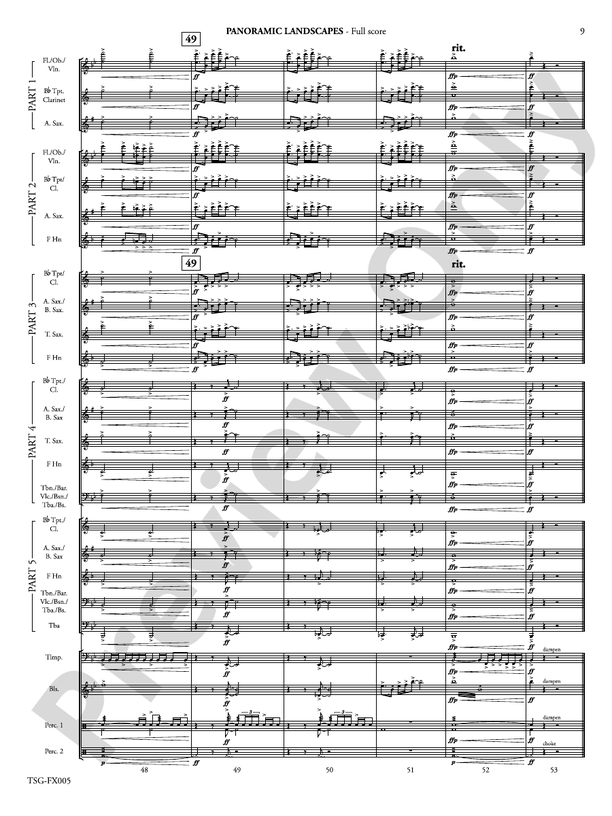 Panoramic Landscapes (Flexible Arrangement) - Concert Band Conductor Score & Parts (Digital Download)