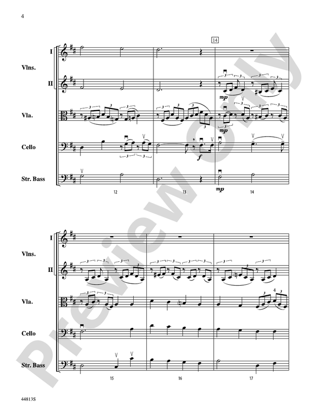 Cantique - String Orchestra Conductor Score & Parts (Digital Download)
