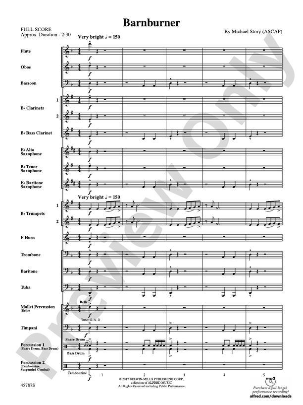 Barnburner - Concert Band Conductor Score & Parts (Digital Download)