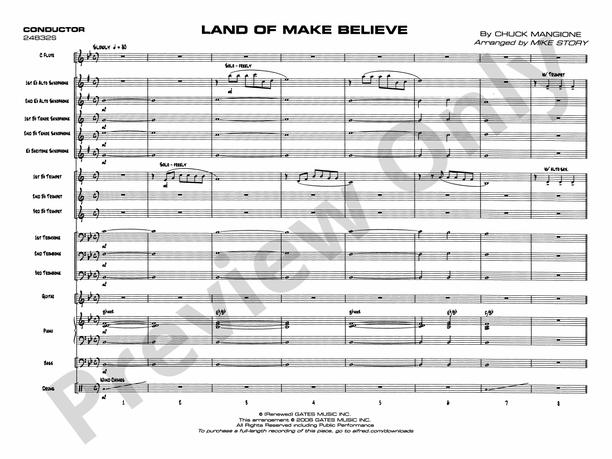 Land of Make Believe – Jazz Ensemble Conductor Score & Parts (Digital Download)