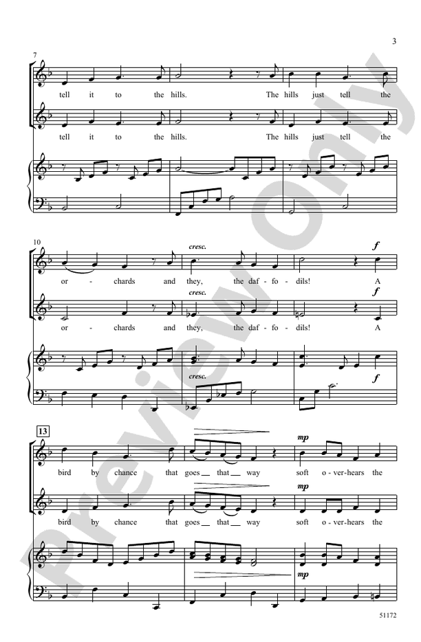 The Skies Can't Keep Their Secret - 2 Part Treble Choral Octavo (Digital Download)
