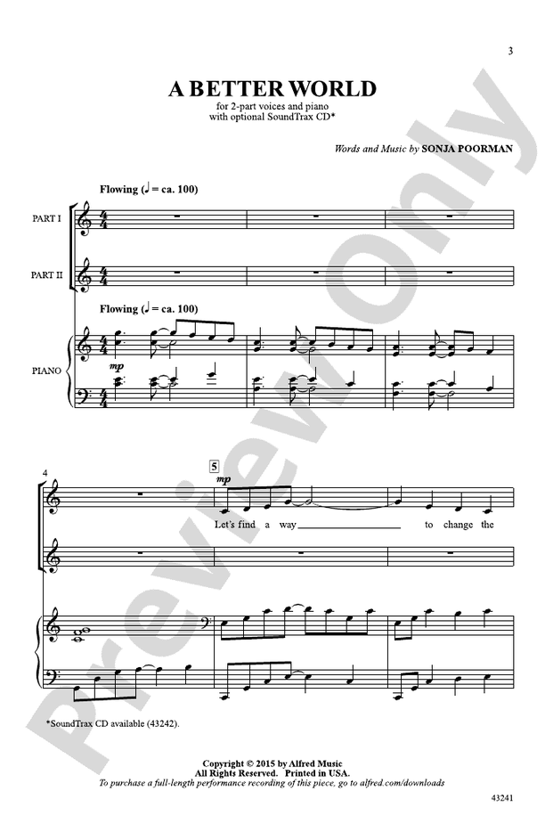 A Better World - 2-Part Choral Octavo (Digital Download)