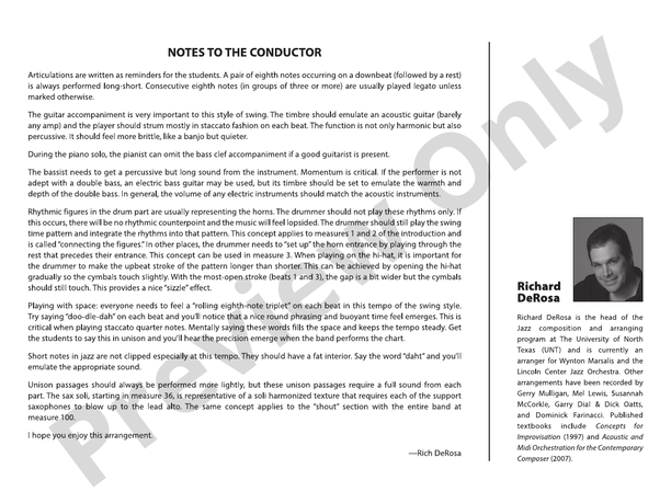 Mack the Knife (Grade 1) - Jazz Ensemble Conductor Score & Parts(Digital Download)