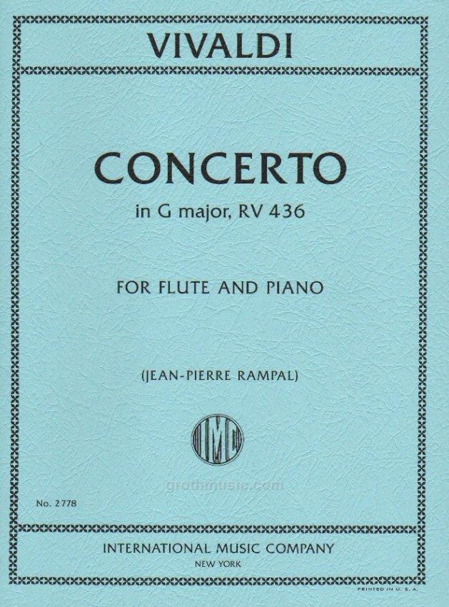 Vivaldi - Concerto in Gmaj RV436 - Flute/Piano Accompaniment IMC IMC2778