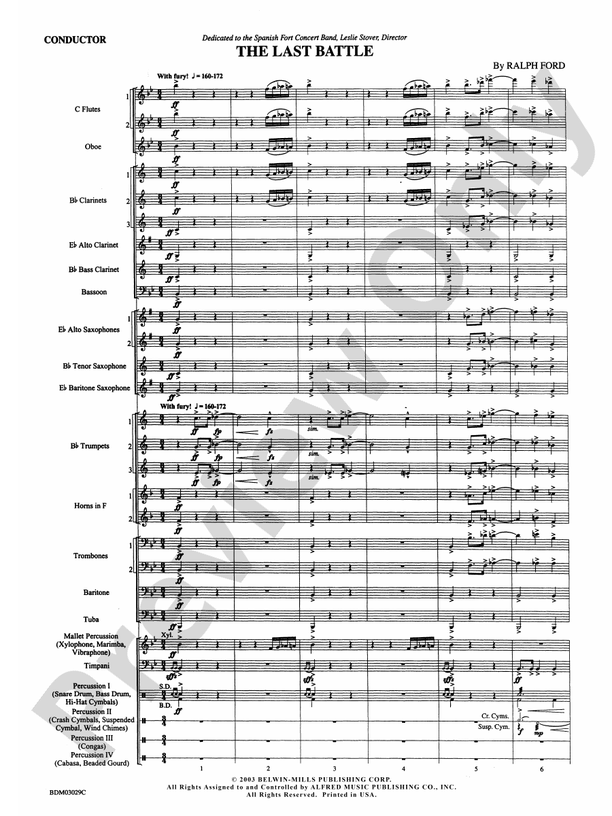 The Last Battle - Concert Band Conductor Score & Parts (Digital Download)