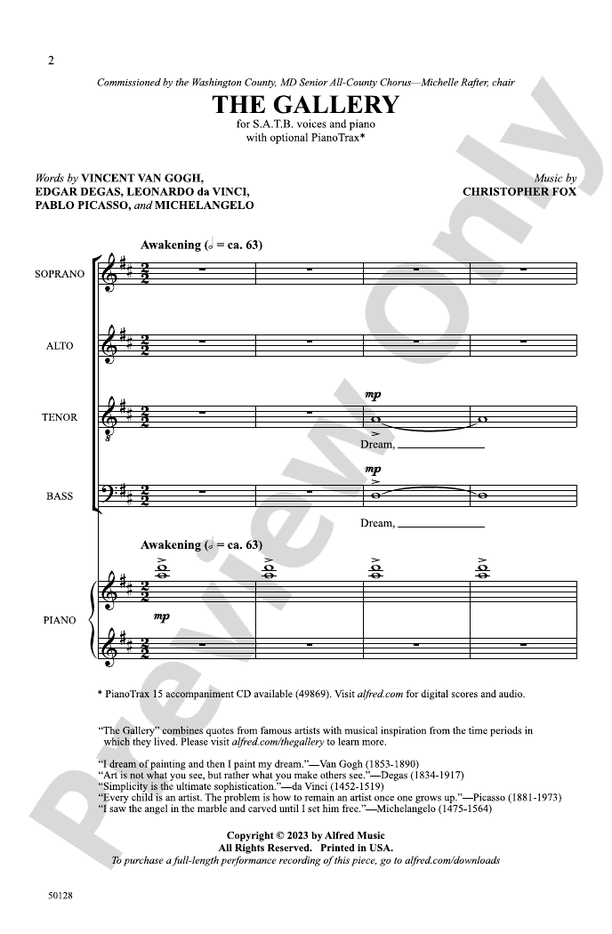 The Gallery - SATB Choral Octavo (Digital Download)