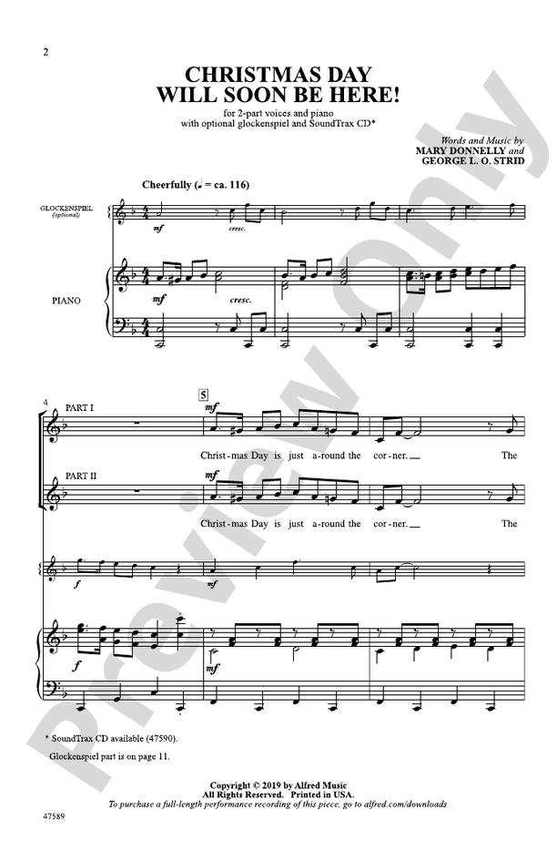 Christmas Day Will Soon Be Here! – 2-Part Choral Octavo (Digital Download)