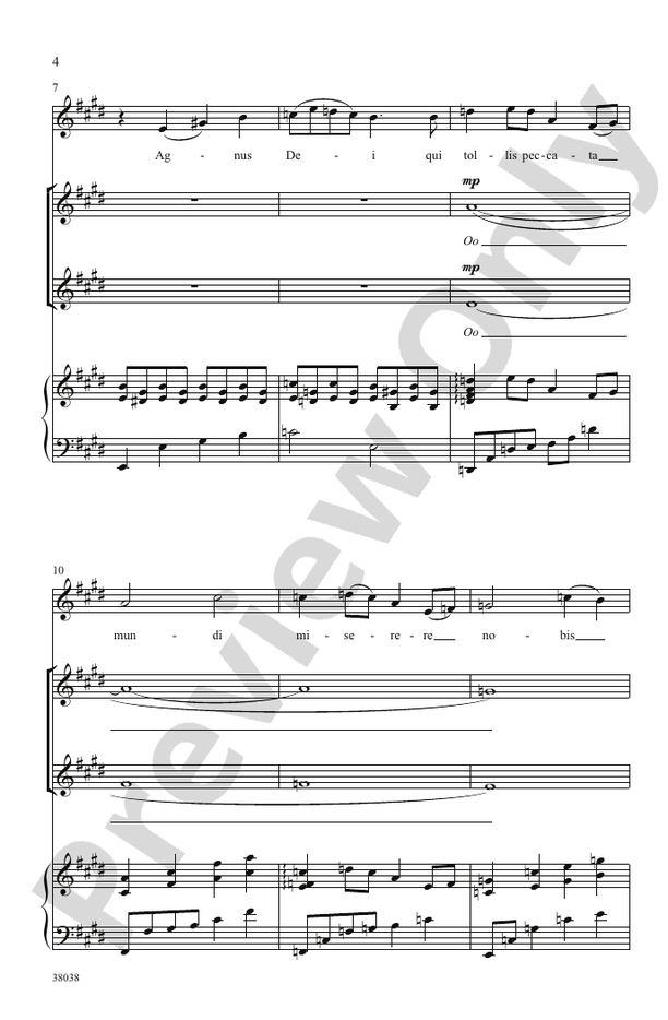 Agnus Dei - John Leavitt - SSA Choral Octavo (Digital Download)