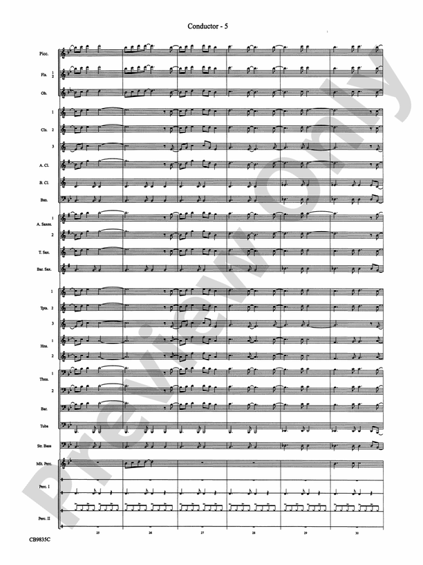 A Charlie Brown Christmas - Concert Band Conductor Score & Parts (Digital Download)