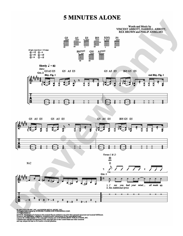 5 Minutes Alone - Easy Guitar (Digital Download)