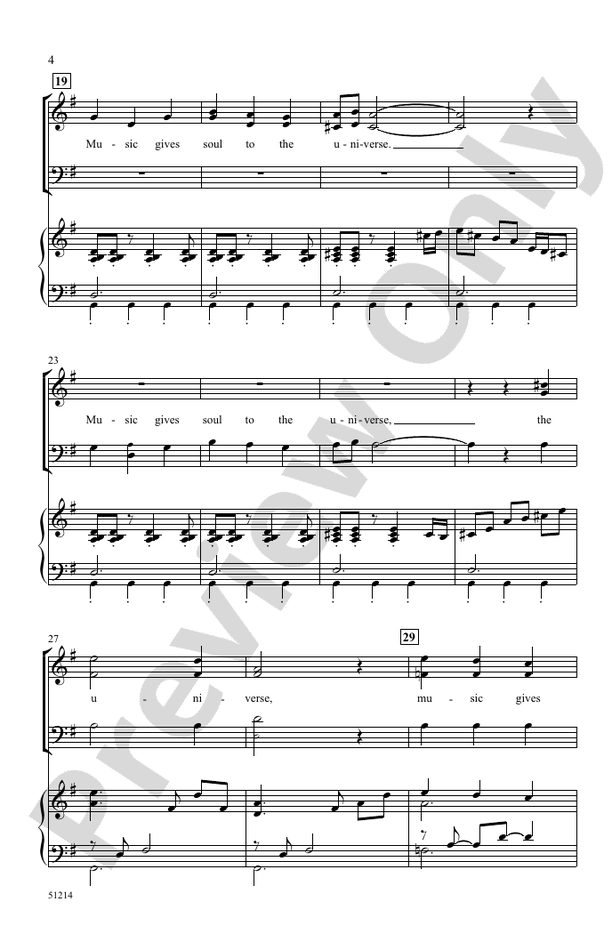 Music Gives - 3 Part Mixed Choral Octavo (Digital Download)
