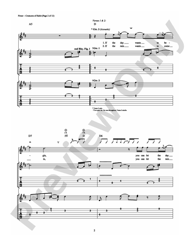 Creatures of Habit - Guitar TAB (Digital Download)