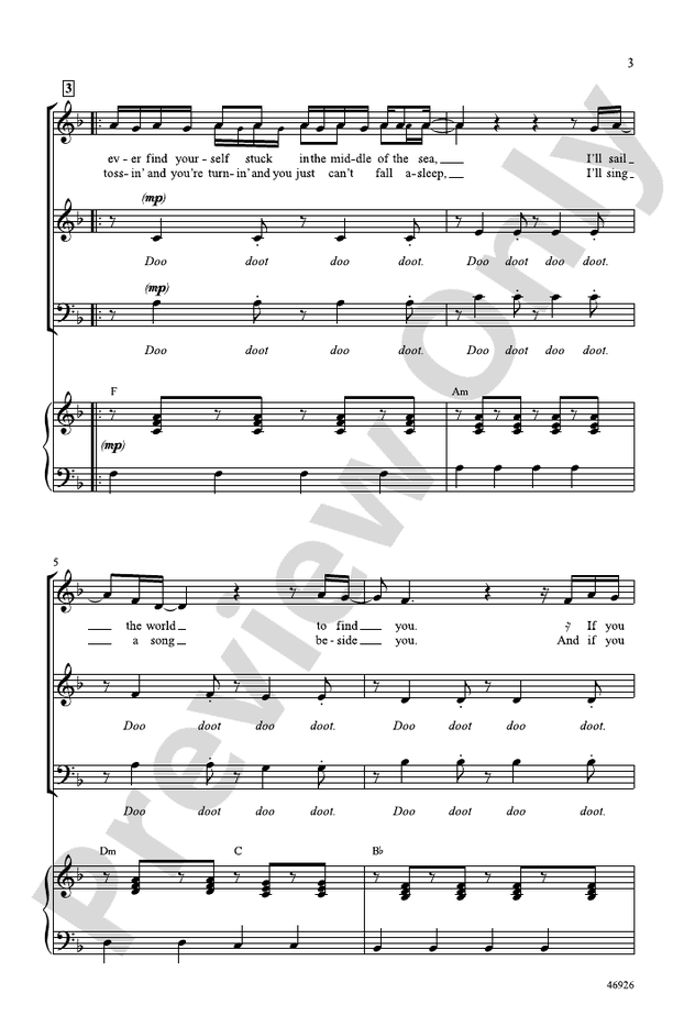 Count on Me – 3-Part Mixed / SAB Choral Octavo (Digital Download)