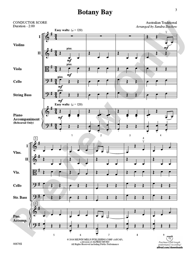 Botany Bay - String Orchestra Conductor Score & Parts (Digital Download)