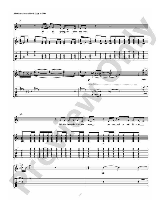 Into the Mystic - Guitar TAB (Digital Download)