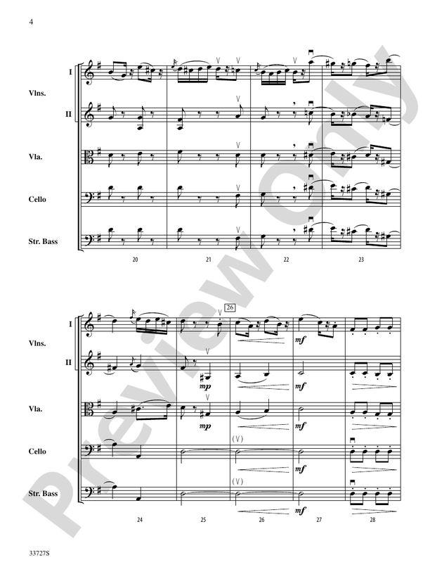 Allegretto (from Symphony No. 82 "The Bear") – String Orchestra Conductor Score & Parts (Digital Download)