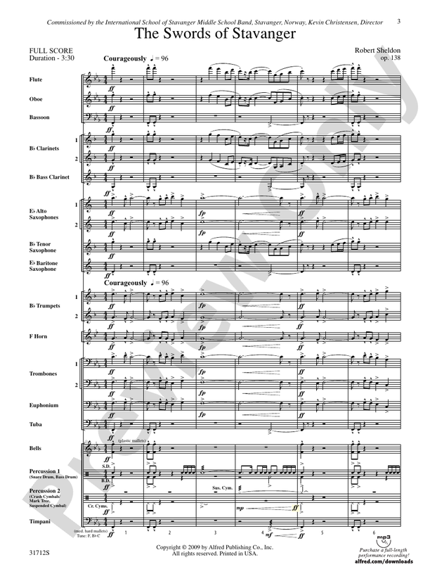 The Swords of Stavanger - Concert Band Conductor Score & Parts (Digital Download)