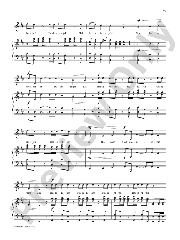 Hallelujah Chorus -  George Frideric Handel - PVG (Digital Download)