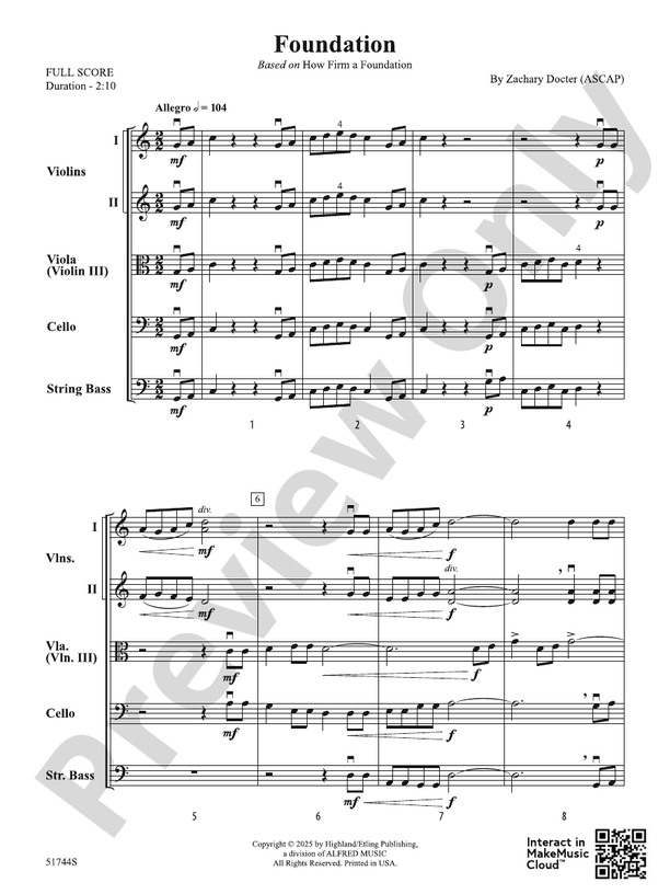 Foundation - String Orchestra Conductor Score & Parts (Digital Download)
