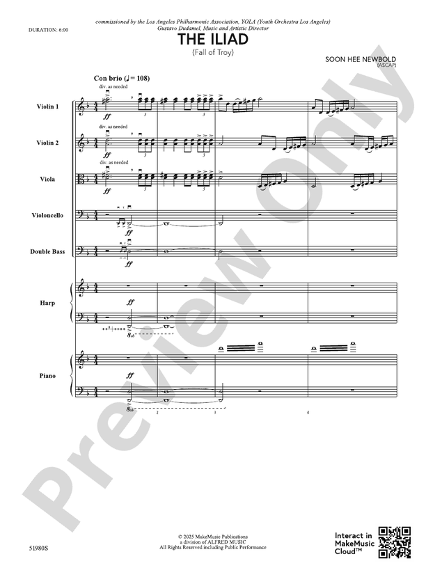 The Iliad - String Orchestra Conductor Score & Parts (Digital Download)