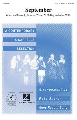 September - SATB Deke Sharon Contemporary A Cappella Publishing Choral Score Octavo