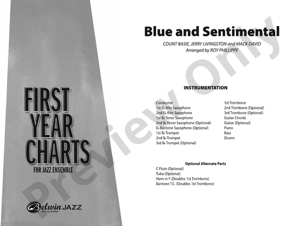 Blue and Sentimental - Jazz Ensemble Conductor Score & Parts (Digital Download)