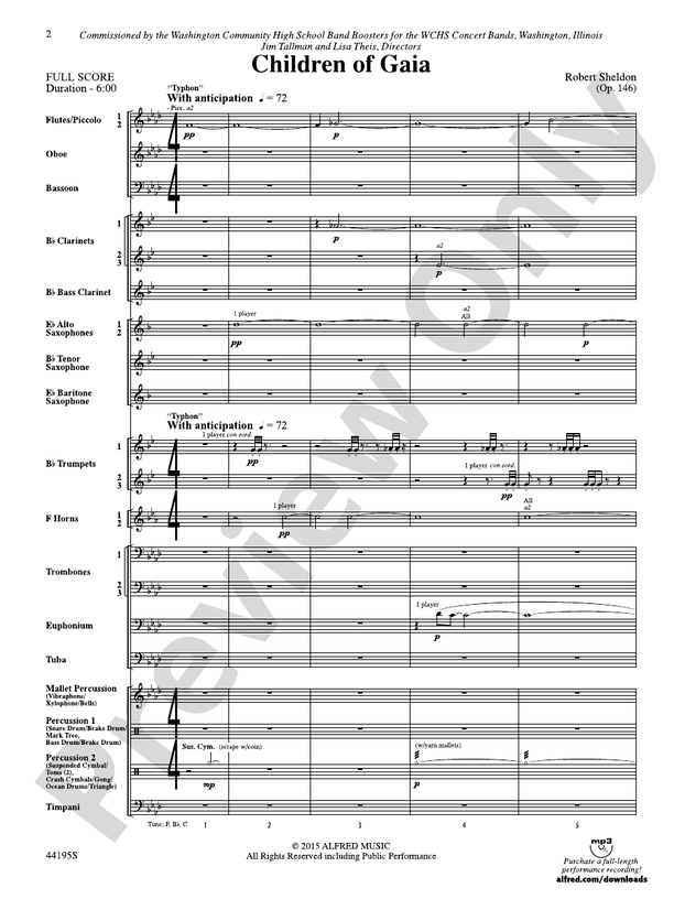 Children of Gaia - Concert Band Conductor Score & Parts (Digital Download)