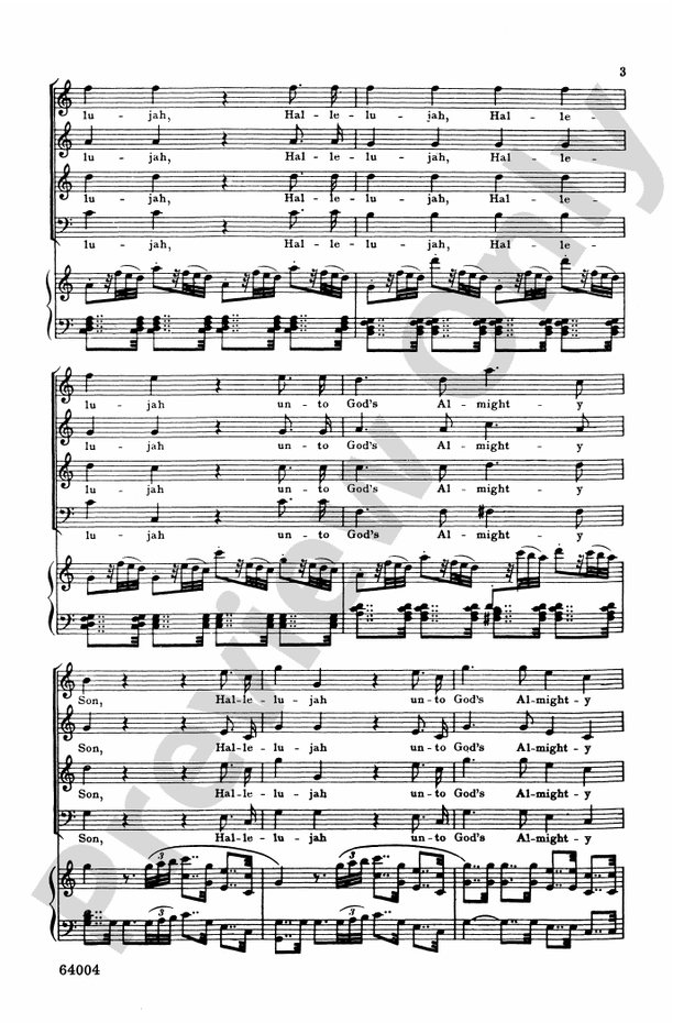 Hallelujah Chorus (Mount of Olives) – SATB Choral Octavo (Digital Download)
