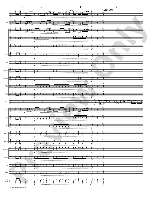 The Maid of the Mist (Solo Cornet and Concert Band) - Concert Band Conductor Score & Parts (Digital Download)