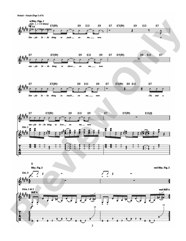 Simple - Guitar TAB (Digital Download)