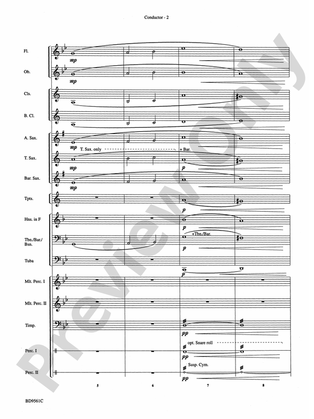 The Tempest - Concert Band Conductor Score & Parts (Digital Download)