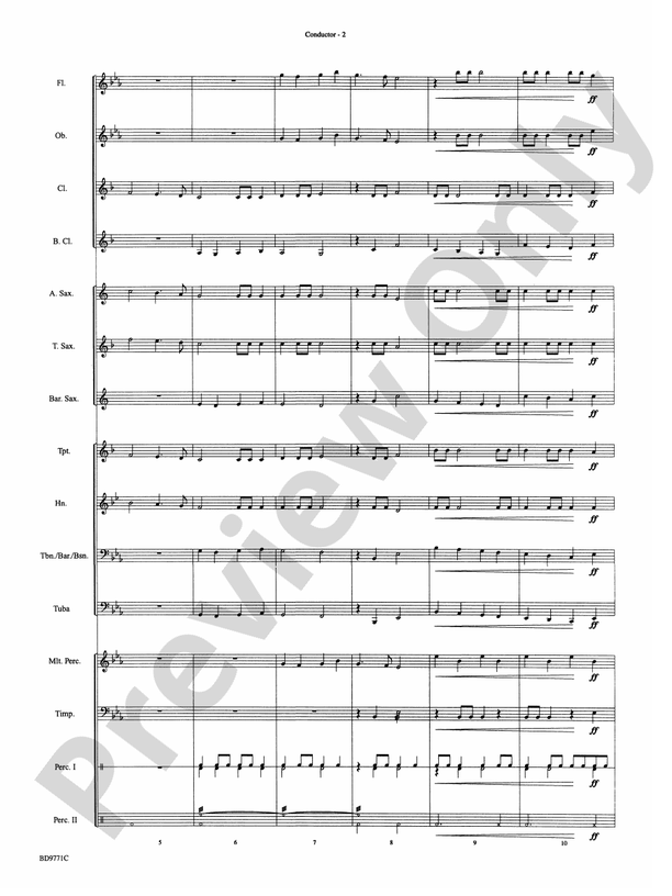 Holiday Emblem - Concert Band Conductor Score & Parts (Digital Download)