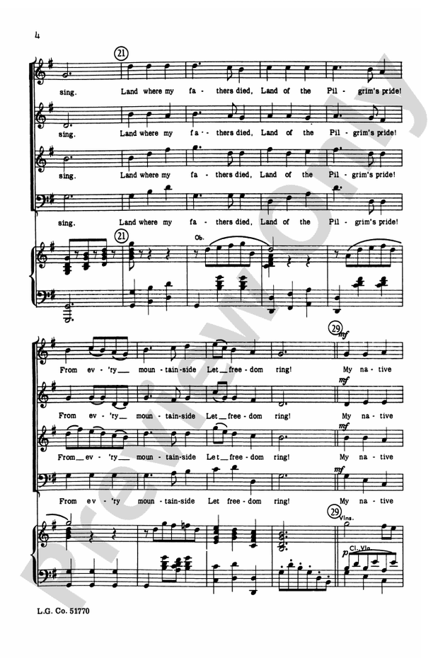America - SATB Choral Octavo (Digital Download)