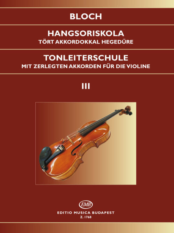 Bloch - Scale Studies Op5 Volume 3 - Violin Solo EMB Z1768