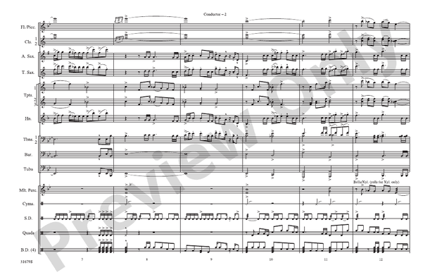 Silverado – Marching Band Conductor Score & Parts (Digital Download)