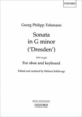 Sonata in G minor (Dresden) TWV41:g10 - Georg Philipp Telemann - Oboe Oxford University Press