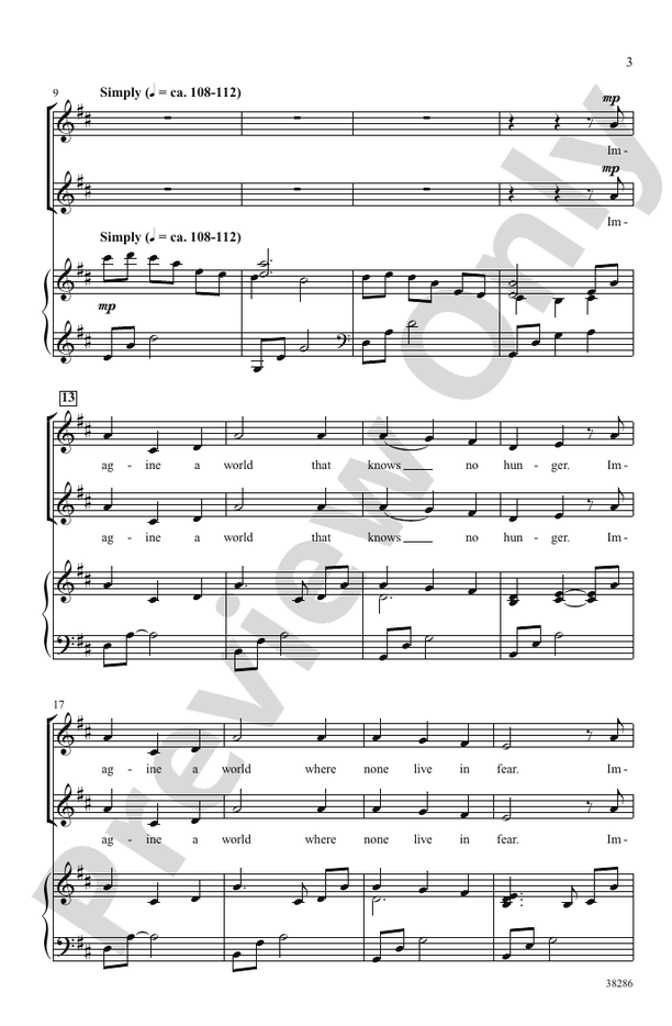 Imagine a World – 2-Part Choral Octavo (Digital Download)