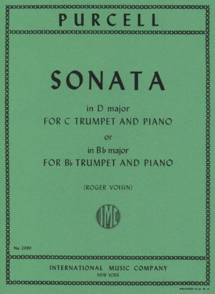 Purcell - Sonata in Dmaj & Bbmaj - C Trumpet or Bb Trumpet/Piano Accompaniment edited by Fuessl IMC IMC2089