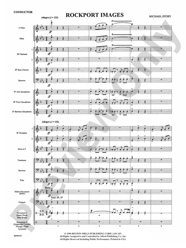 Rockport Images - Concert Band Conductor Score & Parts (Digital Download)