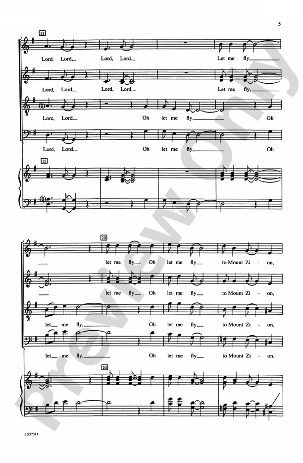 Let Me Fly – SATB Choral Octavo (Digital Download)