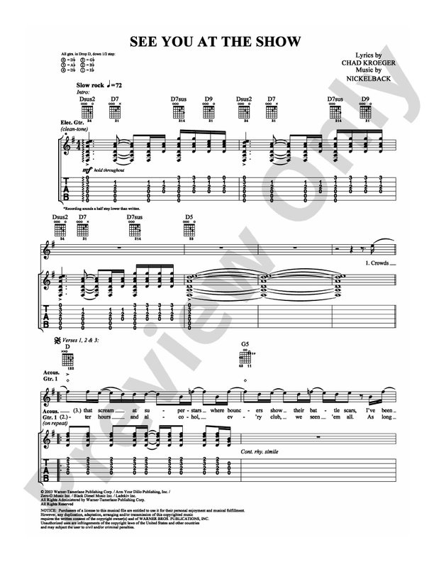 See You at the Show - Guitar TAB (Digital Download)