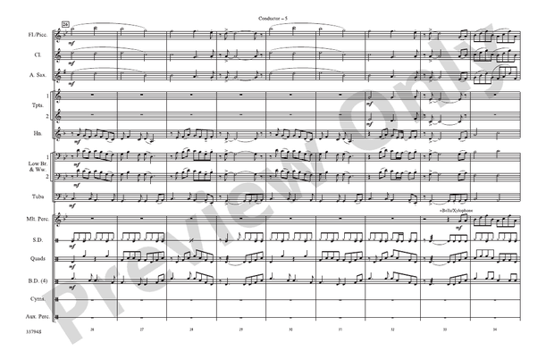Stairway to Heaven – Marching Band Conductor Score & Parts (Digital Download)