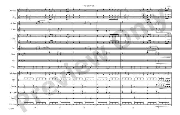 Burn – Marching Band Conductor Score & Parts (Digital Download)