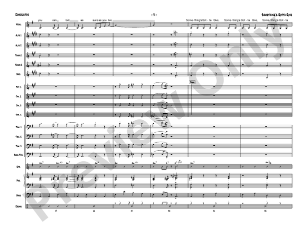 Something's Gotta Give - Jazz Ensemble Conductor Score & Parts(Digital Download)