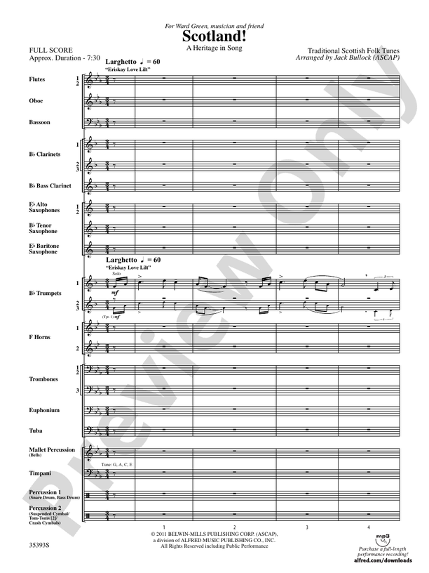 Scotland! - Concert Band Conductor Score & Parts (Digital Download)