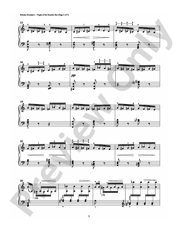 Rimsky-Korsakov - Flight of the Bumble Bee - DSM-PS-0000289 - Piano (Digital Download)